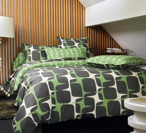 Постельное бельё "Blanc des Vosges" LOHKO MENTHE перкаль, 1,5 спальный