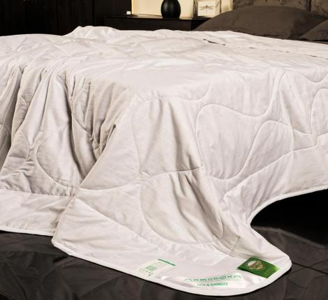 Одеяло лёгкое Лежебока "ЛЁН и БАМБУК" в сатине, 140х205