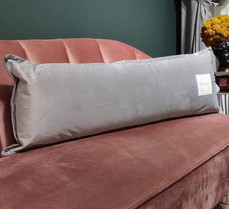 Подушка декоративная "Sofi de Marko" Джереми (светло-серый) Велюр, 32х90