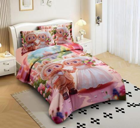 Постельное белье "Cristelle" Amante AM01-162-50 Сатин, 1,5 спальный