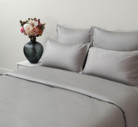 Постельное белье "Sofi de Marko" Иоланда (серая) Сатин, Евро