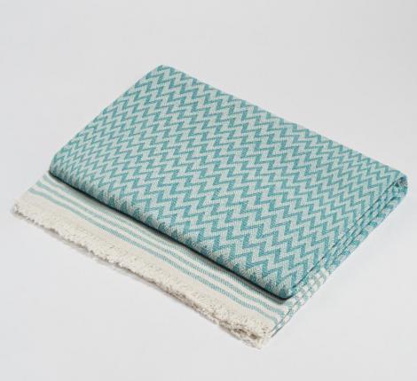 Плед "ELISA" (сине-зеленый) петроль, 170Х210