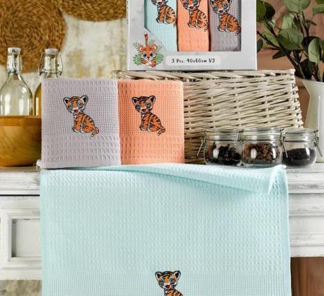 Салфетки вафельные "METEOR" 40х60 (3 шт.) BIONCE СИМВОЛ ГОДА, V3