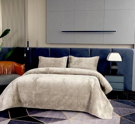 Покрывало "Sofi de Marko" Деварта (капучино) Бархат, 240x260