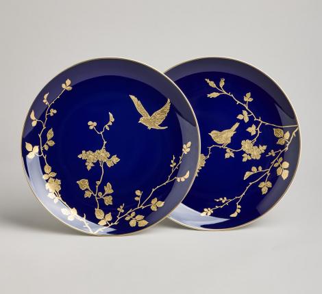 Набор закусочных тарелок 2 шт. "GOLDEN BIRDS", диаметр 22 см