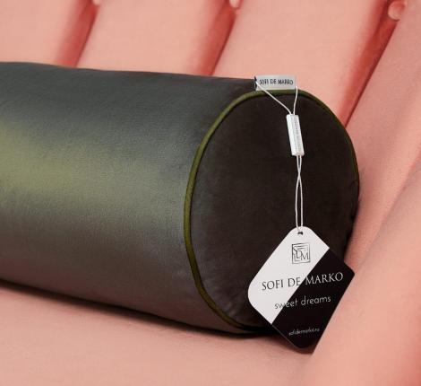 Подушка-валик "Sofi de Marko" Блейк (стоун) Велюр, 50х18х18
