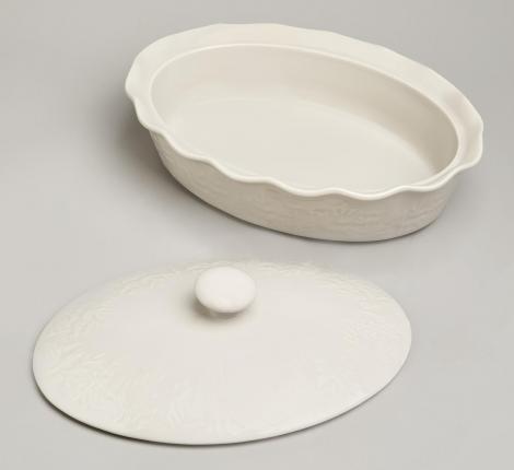 Форма для запекания с крышкой "AGNESS" BEIGE, 2000 мл