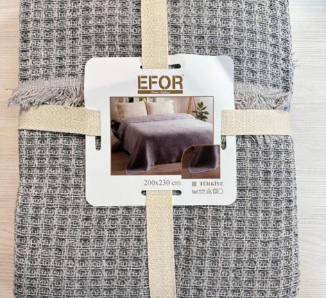 Покрывало EFOR пике HATİÇ (FIORI) 200х220, дымчатый