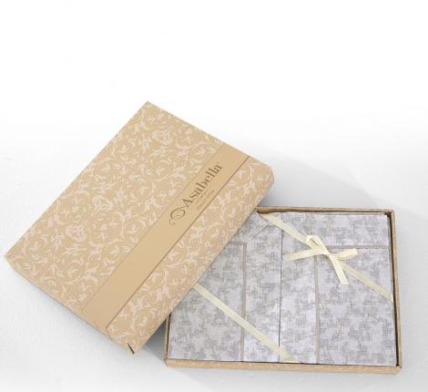 Постельное белье "Asabella" 2326-6 Сатин ДеЛюкс, Евро