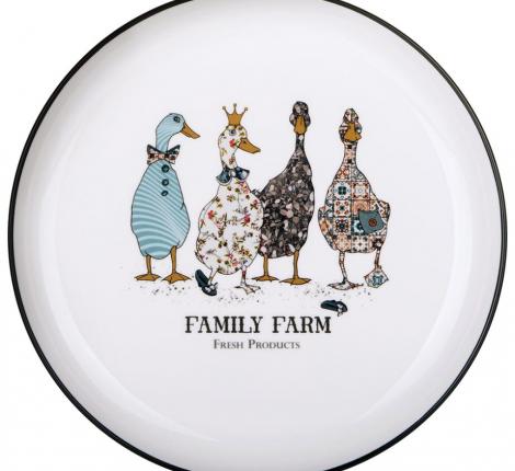 Тарелка закусочная "FAMILY FARM" 263-1414, диаметр 20 см
