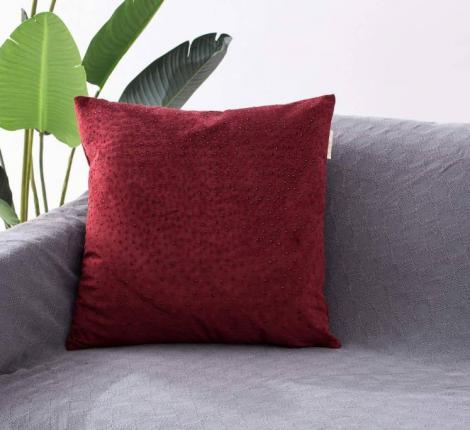 Наволочка декоративная "Sofi de Marko" Кристалл (бордо) Велюр, 30х50 (1шт.)