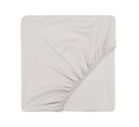 Простыня на резинке "Sofi de Marko" Мармис (светло-серая) Сатин, 90х200х30