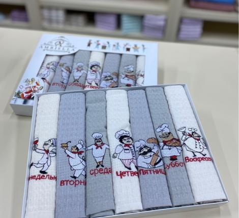 Набор вафельных салфеток "AMBIELLA" ПОВАР, 40х60-7 шт.