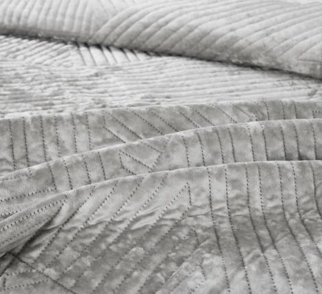 Покрывало "Sofi de Marko" Патрисия (светло-серый 1) Велюр, 240х260