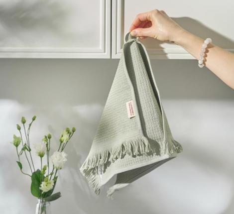 Комплект вафельно-махровых полотенец Luxberry "IRIS" (30x50,50x100,70x140), зелёный