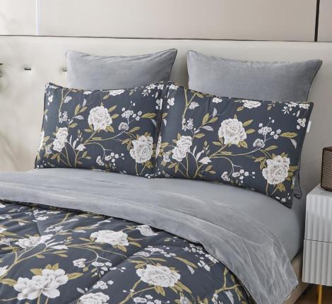 Постельное белье с одеялом "Sofi de Marko" Роберто №39 Велюр/Сатин, Евро