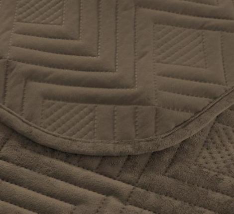 Покрывало из вареного бархата "KARTEKS" 01, 230х250 (коричневый)