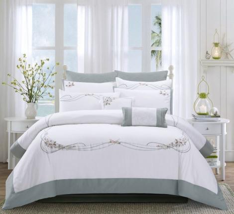 Постельное белье "Asabella" 2229-6 Сатин ДеЛюкс, Евро