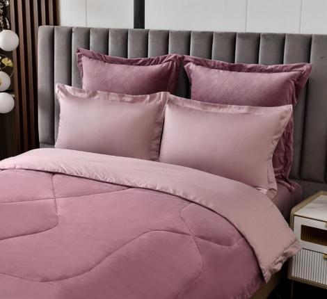 Постельное белье с одеялом "Sofi de Marko" Энрике (лиловый-м) Велюр, Семейный