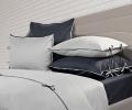 Постельное бельё Sharmes Solid «LUCA» 1,5 спальный, белый/антрацит