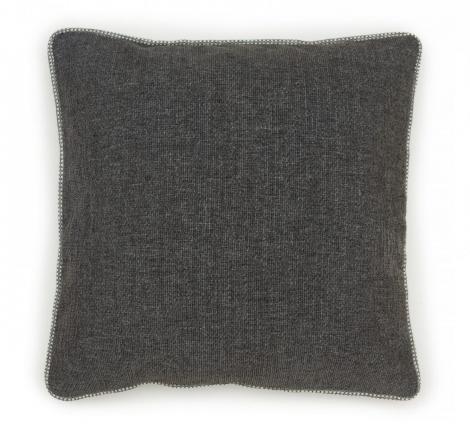 Подушка декоративная "SPLENDID" 40х40, темно-серый (кант серо-белая клетка)