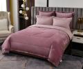 Постельное белье с одеялом "Sofi de Marko" Энрике (лиловый-м) Велюр, Семейный
