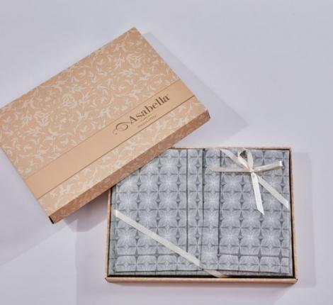 Постельное белье "Asabella" 2111-7 Мако-Сатин, Семейный