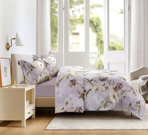 Постельное белье с одеялом "Asabella" 2367-2OSP Мако-Сатин, Семейный