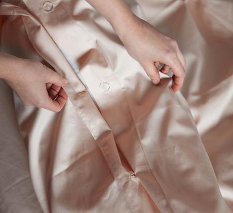 Постельное бельё Luxberry "DAILY BEDDING" Cатин ДеЛюкс Евро, бежевая пудра