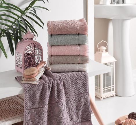 Набор махровых полотенец "PHILIPPUS" 70х140 (1/6 шт.) LUX COTTON (E837) WELOVIS