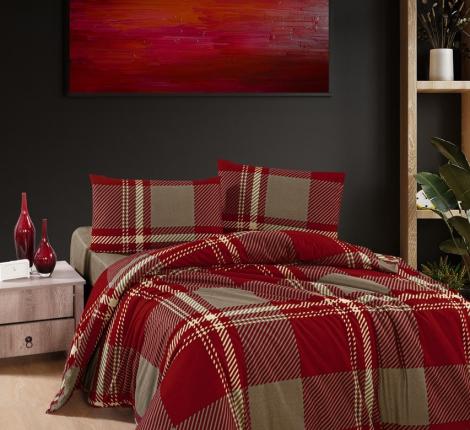 Постельное бельё "DO&CO" VELDOR (бордовый), Евро