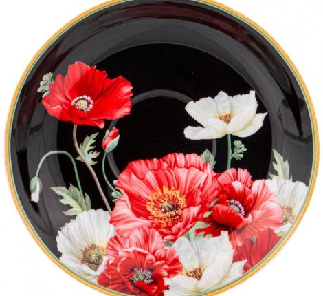 Чайная пара "МАКИ", 500 мл (чёрная)