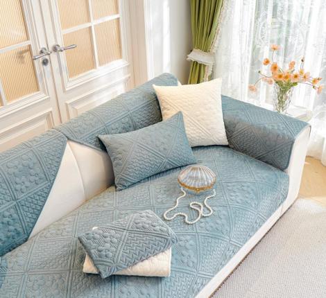 Накидка на диван Tango "Sofa" АБСТРАКЦИЯ 90x160 (1 шт.), 90x210 (1 шт.), серо-голубой