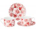 Чайный набор "ROSES" на 2 персоны, 4 предмета (200 мл)
