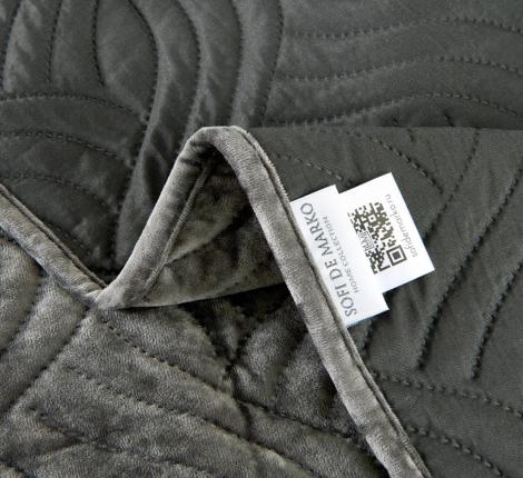 Покрывало "Sofi de Marko" Деварта (стоун) Бархат, 160x220