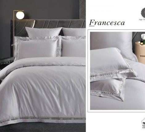 Постельное белье с одеялом и мережкой "Diva Afrodita" FRANCESCA люкс сатин, Евро