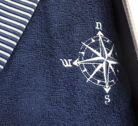Халат мужской махровый Maison D'or "MARIN" синий, 3XL(54)/4XL(56)