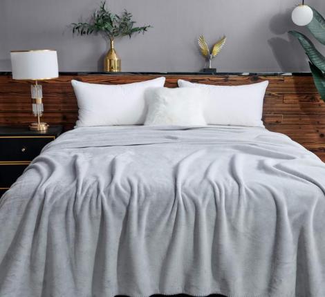 Плед "Sofi de Marko" София (светло-серая1) Велсофт, 160х220