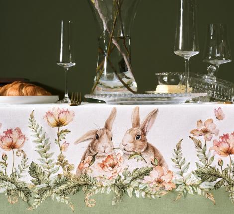 Скатерть с пропиткой LEFARD "SENSE" 175х400 см, зелёный