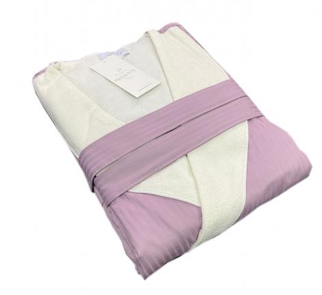 Халат женский  Maison D'or "COSSETTE" сатин-жаккард (фиолетовый), M(46)/L(48)