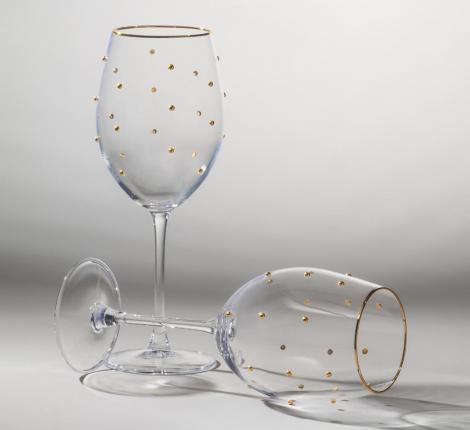 Набор бокалов для вина 2 штуки "GOLDY", 540 мл