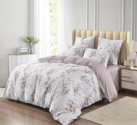 Постельное белье "Sofi de Marko" Адель (пудра) Сатин, 1,5 спальный