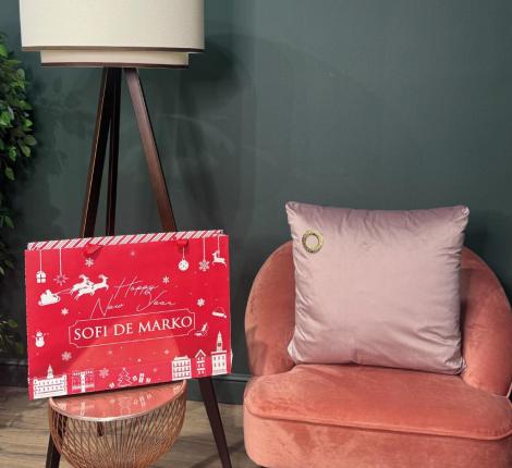 Полушка декоративная "Sofi de Marko" Адора (чайная роза) Велюр, 55х55