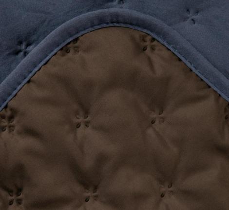 Покрывало PMO-56 синий-коричневый, Евро (230х250) 2 наволочки (50х70)