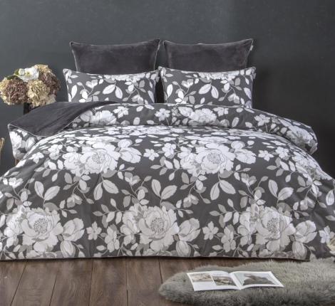 Постельное белье с одеялом "Kazanov.A." Адели (графит платина) Велюр/Egypt Cotton, Семейный