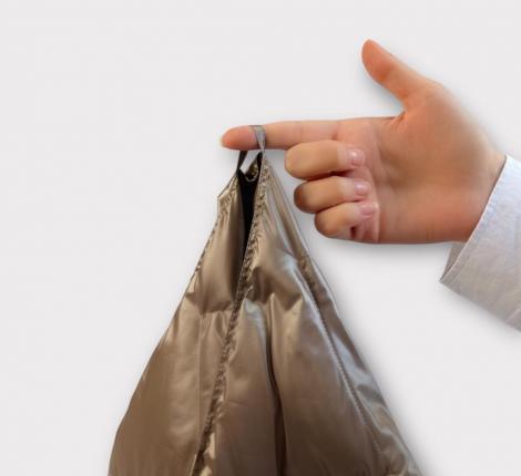 Дорожный плед-пончо пуховый "Travel Cape Plaid Grass" Milk Chocolate, 130х170