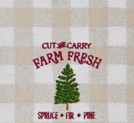 Полотенце Arya с вышивкой Рождество 40x60 Farm Fresh, Кремовый