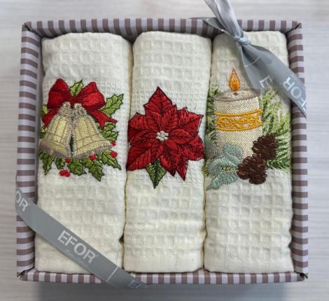 Набор кухонных салфеток "EFOR" (3шт) (40*60) НОВЫЙ ГОД модель 2