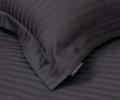 Постельное белье "Sofi de Marko" Моне (антрацит) Страйп Сатин, Евро (50х70-2шт.)