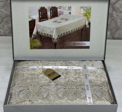 Скатерть EFOR "ARMINA"160х220, капучино